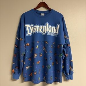 Disneyland Resort Icons AOP Spirit Jersey Blue Mickey Rainbow - L